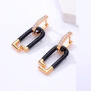 2022 fashion copper 18K gold plated heart dripping oil earringspicture8