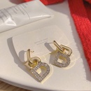 letter Bshaped pendant inlaid rhinestone ear buckle earringspicture11