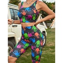 2022 spring and summer new printed round neck camisole twopiece suit womenpicture8