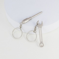 creative pendant tailor scissors house design mini metal tool keychain