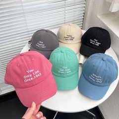 simple letter embroidery children's peaked casual boy baseball cap wholesale