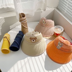 casual straw top hat baby children sun hat portable hat wholesale