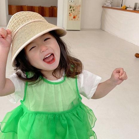 Summer children's cute straw sunscreen hat sun hat wholesale NHCM666884's discount tags