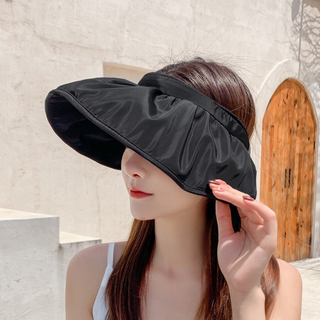 Korean shell hat sunscreen sunshade hat foldable topless hat  NHCM666882's discount tags