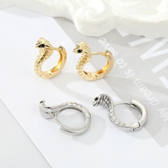 Fashion jewelry snake shaped cobra animal alloy earrings
