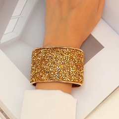 fashion alloy simple wide-brimmed bracelet titanium steel bracelet