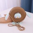 fashion contrast color Penguin Childrens straw hat fisherman hat summer sunscreen baby bag wholesalepicture19