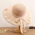 simple straw hat lace bows hat female sunshade French ladies top hatpicture14