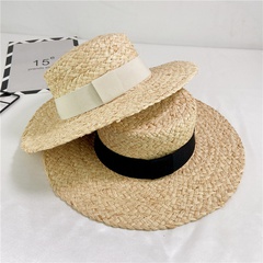 Big brim hand hook raffia straw hat foldable sunshade hat summer beach hat
