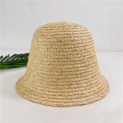 New raffia bucket hat female fashion sunscreen small eaves fisherman hat