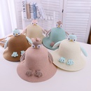 fashion contrast color Penguin Childrens straw hat fisherman hat summer sunscreen baby bag wholesalepicture8
