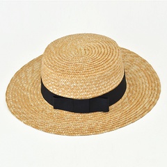 Spring and summer new straw straw hat bow small hat travel straw hat