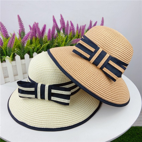 women's spring and summer fashion beach foldable casual face-covering grass hat NHCOY667252's discount tags