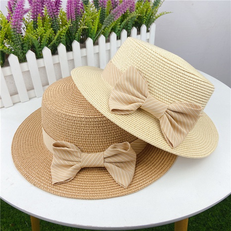 Korean women's summer sun hat sun beach hat flat brim straw foldable hat NHCOY667268's discount tags