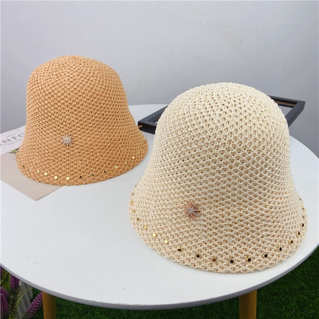 Korean fisherman hat cotton and linen breathable metal bucket hat  NHCOY667270's discount tags