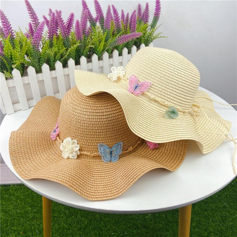 new lotus lace straw hat lace bow sun hat beach sunscreen hat NHCOY667276's discount tags