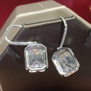 Korean simple retro alloy diamond geometric pendent earringspicture13
