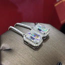 Korean simple retro alloy diamond geometric pendent earringspicture14