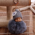 Doll fur ball keychain bag car cartoon plush doll pendantpicture15