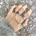 European and American punk plain tassel chain fashion trend onepiece ring twopiece setpicture10