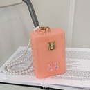 Acrylic pearl shoulder new fashion transparent lipstick small square bag 951355cmpicture7