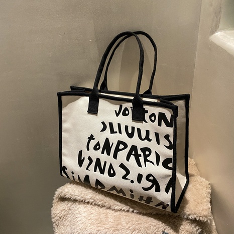 canvas large-capacity shoulder letters mommy handbag new women's bags40*30.5*18.5cm's discount tags