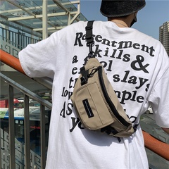 student chest simple casual shoulder hip-hop messenger fashion waist bag 32*9*15cm