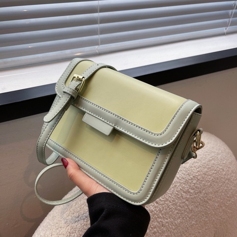 Contrast Color Small New Fashion Simple Messenger Small Square Bag 20.5*15.5*9cm's discount tags