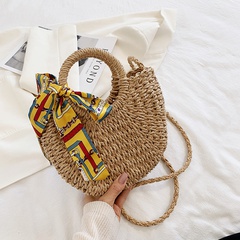 woven large-capacity straw one-shoulder messenger bag simple 25*20*8cm