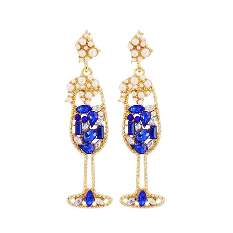 Retro geometric champagne glass women's earrings wholesale's discount tags