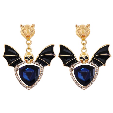 vintage hollow geometric exaggerated skull bat lion drop earrings wholesale's discount tags