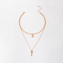 Fashion Key Lock Geometric Irregular Letter Multilayer Necklacepicture11