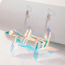 fashion laser acrylic windmill color sequins irregular earringspicture8