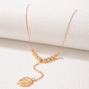 Collier monocouche perl en alliage avec pendentif feuille de modepicture8