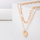 Simple Fashion Geometric Heart Alloy Multilayer Necklacepicture9