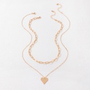 Simple Fashion Geometric Heart Alloy Multilayer Necklacepicture10