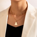 Fashion Triangle Chain Double Layer Geometric Necklacepicture7