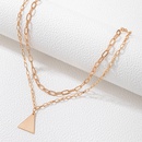 Fashion Triangle Chain Double Layer Geometric Necklacepicture8