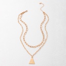 Fashion Triangle Chain Double Layer Geometric Necklacepicture9