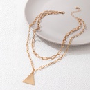 Fashion Triangle Chain Double Layer Geometric Necklacepicture10