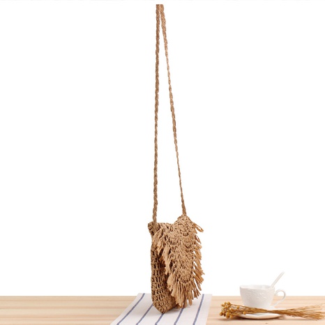 new handmade crochet tassel casual messenger woven straw bag 30*28cm NHSRH667661's discount tags