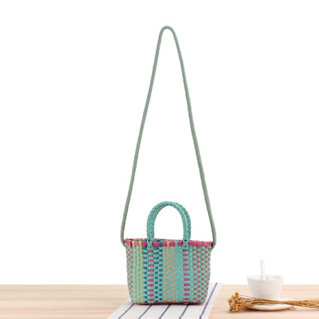 summer cute children's messenger color vegetable basket hand-woven bag14*5cm NHSRH667662's discount tags