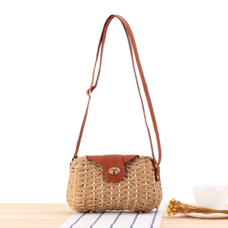 new simple messenger paper woven beach casual straw bag20*14*10cm NHSRH667673's discount tags
