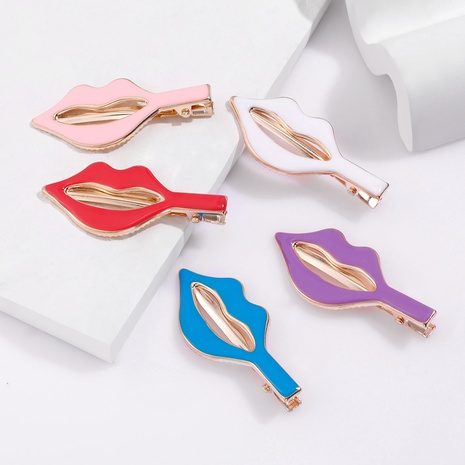 5 Piece Multicolor Lip Styling Creative Hair Clip Set NHHUQ672664's discount tags