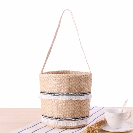 new one-shoulder hand-carrying dual-purpose fringed beach bag 23*20*15cm NHSRH667733's discount tags