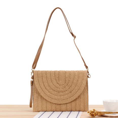 new simple handmade braided straw multi-purpose woven bag 20*28cm NHSRH667759's discount tags