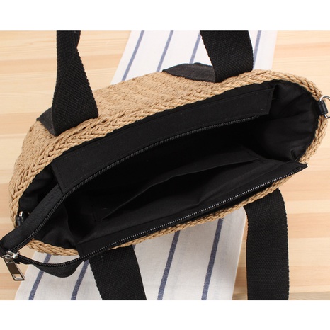 new simple hand carry dual-use casual woven straw bag 30*18*13cm NHSRH667783's discount tags