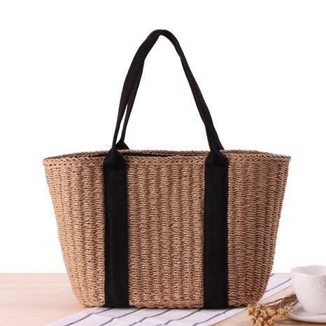new style hand-woven large-capacity hand-carried straw woven bag 38*23*16cm NHSRH667796's discount tags