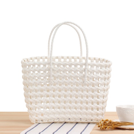 new hand-tie woven bag hand-carrying colorful waterproof plastic bag 36*20*12cm NHSRH667847's discount tags