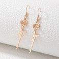Simple Alloy Rose Hollow Geometric Irregular Flower Earringspicture12